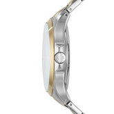 Armani Exchange Men’s Quartz Two Tone Stainless Steel Grey Skeleton Dial 46mm Watch AX2403